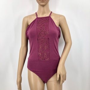 Pink Victoria’s Secret Magenta Purple Bodysuit MD